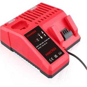12V-18V MWC903 Fast Charger Replacement for Milwaukee Chargers, Compatible with Milwaukee M-12 and M-18 Lithium-ion Batteries 48-11-2420 48-11-1815 48-11-1840 48-11-1841 48-11-1850