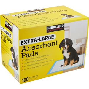 Kirkland Signature Extra-Large Absorbent Pads, 100 Large Pads, 30x23 (Original Version)
