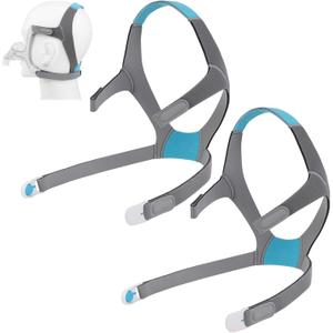 Replacement Headgear Kit for N20 Headgear with Magnetic Clips - Headgear Strap Compatible with AirFit N20/AirTouch N20 Full Face Masks (2 Headgear+ 4 Clips)