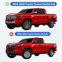 Window Visors Rain Guards for 2024 2025 2026 Toyota Tacoma Double Cab, Out-Channel Window Vent Wind Deflectors Visors Shades for 24 25 26 Tacoma 4 Full-Size Cab
