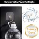 3 x Heavy Duty Adhesive Wall Hooks, Stainless Steel Sticky Hooks for Hanging, Towel & Coat Hooks Wall Mount, Waterproof Bathroom Hooks, Door Hooks for Hanging, No Drill, 44 lbs(Max) (10PC)