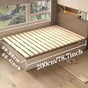 Floor Bed Frame Japanese Bed Frame Foldable Slatted Bed Base Wooden Floor Platform Guest Tatami Mat, C-Twin