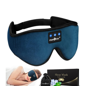 MUSICOZY Sleep Headphones, Bluetooth 5.4 Sleep Mask Headband Headphones Sleeping Eye Mask, Wireless Music Earbuds Earphones with HD Ultra-Thin Stereo Speakers for Side Sleepers Men Women