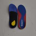 WalkHero Arch Support Shoe Inserts - Orthotic Insoles for Flat Feet,Plantar Fasciitis Insoles for Foot Pain Arch Pain Reduce Muscle Fatigue Absorb Shock Mens 15-15.5 (Deep Blue Red)