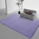 DweIke 4x6 Lavender Purple Rugs for Bedroom Living Room, Soft Fluffy Washable Low Pile Solid Color Rug, Non-Slip Throw Carpets for Kids Boys Girls Dorms Nursery Classroom Home Decor