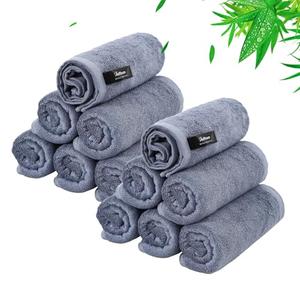 Wash Cloths 12 Pack, Reusable Makeup Remover Towel, Super Soft and Gentle Face Towel for Sensitive Skin, 10x10 inch Small Face Washcloths, Easy to Clean Lint Free Slate Blue Facial Cleansing Cloths