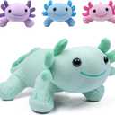 Axolotl Plush Toy, 10.8 Soft Cute Axolotl Stuffed Cotton Plush Pillow Kawaii Salamander Animal for Boys Girls Kids Gift (Green)
