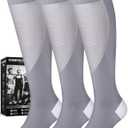 Compression Socks for Women and Men(3 Pairs)15-20mmHg - Best Circulation Support Socks, Large-X-Large