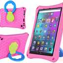 BORXJNM All-New 10 Tablet Case for Kids(2023 Release, 13th Generation),Incompatible with iPad Samsung,Light Weight Shock Proof Handle Friendly 360 Rotating Grip Stand Kid-Proof Case (Pink)