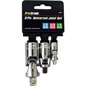 3 PC. UNIVERSAL JOINT SET (1/4 & 3/8" & 1/2" Universal)