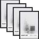 HEART ART 20x30 Frame 4 Pack,20x30 Poster Frame Without Mat,20 x 30 Wall Gallery Photo Frames,Black