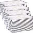 Hinwo 102L XXL Canvas Storage Bin with Lid and Handles, 4-Pack