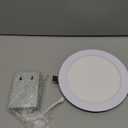 Elaruslux 7 Inch 3CCT Ultra-Thin LED Recessed Light with Junction Box, 3000K/4500K/6000K Selectable, 18W Eqv 125W, Dimmable Ceiling Lights 1600LM Brightness Canless Wafer Downlight