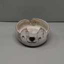 Valentines Day Gifts for Women Wooden Yarn Bowl Knitting Bowl Large Crochet Yarn Holder Handmade Crocheting Accessories and Supplies Organizer 7 x 3 CATGRAY (White)