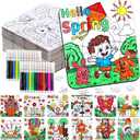 24Pcs Spring Crafts for Kids & Adults Bulk, Spring toddler Art and Craft DIY Puzzle Kits with Flower Butterfly Bee Bunny, Easter Jigsaw for School Classroom Activity April Party Favors & Gift Supplies
