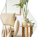 PERFNIQUE Irregular Wall Mirror Asymmetrical Mirror, 34''x20.5'' Decorative Modern Mirrors for Bathroom Bedroom Living Room Entryway, Cloud Frameless Mirror, Wall Mounted (34''x20.5'', Cloud)