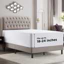 Empyrean White Extra Deep Pocket King Fitted Sheet Only, Hotel Luxury King Size Fitted Sheets Easily Fits 18 to 24 Inch Mattress, Super Soft, Wrinkle-Free Bottom Sheets with Corner Straps