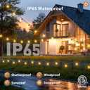 addlon Outdoor String Lights 200FT G40 with Remote, 108 LED Shatterproof Bulbs, Dimmable Patio Globe Lights Waterproof, Hanging Outside Lighting for Backyard, Garden, Deck, Balcony, Porch, Caf, Decor