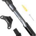 BV Mini Bike Pump Portable Frame Pump, Shock Pump for Bike Shock, Air Ball Pump Inflator with Ball Pump Needles, Mini Pump Fits Presta & Schrader- Smart Valve