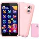 Kids Smart Toy Phone, Dual Camera with Stickers, 3.97" Touchscreen Learning Toy with 210+ Games, 190+ Drawing Activities, 8GB Kids Cell Phone, for Ages 312 (Pink )