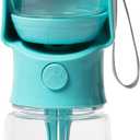 Leak Proof Portable Dog Water Bottle with Bowl  Travel Pet Water Dispenser for Walking & Hiking  Food Grade Plastic  Choose from 3 Colors (Blue, 320 ml)