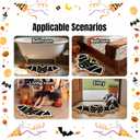 TRUEDAYS Halloween Bathroom Rugs with Black Bat and Orange Wings, Cute Funny Bath Mat Cartoon Non Slip Kitchen Mats Soft Washable Rug Spooky Indoor Home Decor (20x31inches)