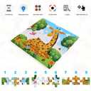 2 x NASHRIO Wooden Puzzles for Toddlers 3-5 Years Old(Set of 6), 9 Pieces Preschool Educational and Learning Animal Jigsaw Puzzle Toy Gift Set for Boys and Girls (9 Pcs-02)