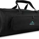 EASTROCK Drum Hardware Bag with Wheels, Heavy-Duty Rolling Drum Hardware Case for Percussion Stands, Cymbal Stands, Pedals & Drum Accessories, Large Capacity Wheeled Drum Carry Bag (black2)