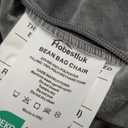 Hobestluk Bean Bag Chair Convertible Beanbag Chairs for Adults, 3 in 1 Bean Bags with Stripe Cover, Adult Bean Bag Chair for Living Room, Bedroom (Grey, Twin)