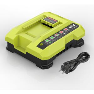 Replacement for Ryobi 40V Battery Charger OP401 Rapid Charger for Ryobi 40V Battery Compatible with OP4015 OP4026 OP4030 OP4040 OP4050 OP4050A OP4060 OP40601