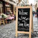 20x40 Inch Chalk Board Sign, Chalkboard Signs, A Frame Menu Easel, Sandwich Outdoor Large Standing Blackboard, Business for Outside Businesses Sidewalk - Pizarras Pizarrones Negocios