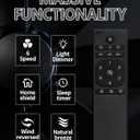 Ceiling Fan Remote Control Replacement Compatible with Harbor Breeze A25-TX025 A25-TX012 - DC Motor, 6-Speed Fan Control, Light Dimmer, Reverse Airflow, Sleep Timer, with Wall Mount Holder