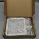 Retro Rectangle Small Wall Clock, Battery Operated Silent White Vintage Decor Wall Clocks, Antique Old Design Style, for Farmhouse,Kitchen,Bedroom,Bathroom White Rectangle