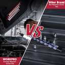 WORKPRO Magnetic Socket Organizer, 1/4-Inch Drive Aluminum Alloy Socket Rail, Heavy Duty Socket Holder, Socket Rack Kit 1/4-Inch x 12 Clips (Red)