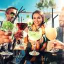 2 x 120pcs Green Monstera Leaf Cocktail Picks, 4.7inch Hawaii Monstera Bamboo Toothpicks for Summer Hawaiian Party Food Drinks Fruits Appetizer Cupcake Decoration