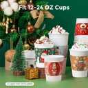 FMP Brands 50 Pack Christmas Paper Coffee Cup Sleeves, Disposable Holiday Coffee Sleeves fit 12oz, 16oz, 20oz, 24oz Disposable Coffee Cups, Hand Protection for Hot and Cold Drinks