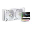 Sigma PRO L24 WH Liquid 240MM AIO CPU Cooler with Ultra-Narrow Bezel 3.5" IPS Screen,640 * 480px,Floating ARGB Design,Magnetic Mounting Pump,FDB Silent Fan,All-Metal Tools for Intel & AMD Platforms