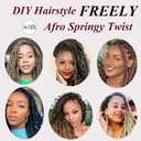2 x Afro Spring Twist Braiding Hair 16 Inch 3 Packs Pre Separated Springy Curly Twist Hair Marley Hair for Faux Locs Crochet Hair Pre Fluffed Spring Twist Hair Extensions (#Burg, 16INCH/40CM)