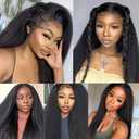 Kinky Straight Bundle Color #1B Human Hair Bundles Peruvian Unprocessed Virgin Yaki Straight Bundles Human Hair Quick Weave 16 18 20 Inch