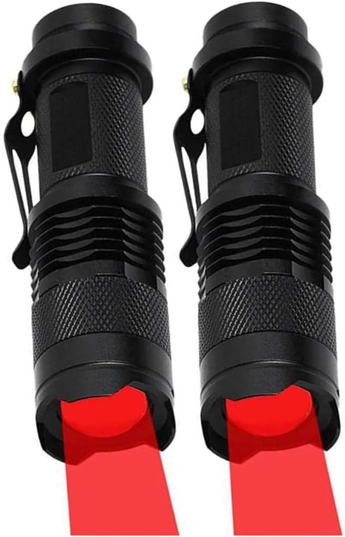 Red Light Flashlight, Single Mode Mini LED Flashlight for Astronomy, Aviation, Outdoor Activities, Night Observation
