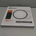 Matane 12 Inch LED Flush Mount Ceiling Light Fixture with Night Light, 24W 2400LM 3000K/4000K/5000K Selectable, Dimmable Ceiling Lights for Bedroom, Dining Room, Kitchen, Round Black