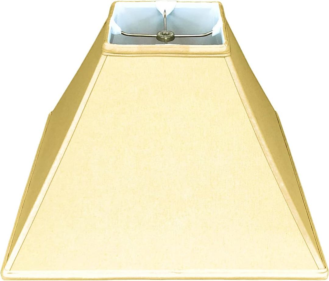 Royal Designs Square Sharp Corner Basic Lamp Shade, Antique Gold, 6 x 16 x 12.5