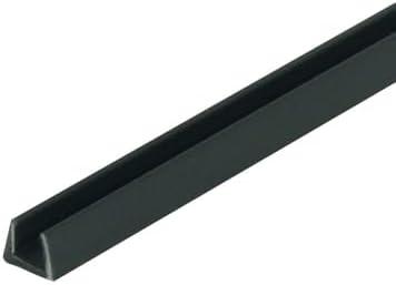 Outwater Plastics Black 3/16'' Styrene Plastic U-Channel/C-Channel 36 Inch Lengths (Pack of 3)
