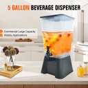Hakka 5 Gallon Drink Dispenser, Commercial Juice Dispenser for Parties 19L Water Beverage Dispenser with Spigot Catering Supplies for Buffets, Restaurants