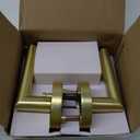 Goldenwarm Gold Door Handles Interior, Privacy Brushed Brass Interior Door Handles, Heavy Duty Zinc Alloy Brushed Gold Door Lever for Bedroom and Bathroom (3 Pack)
