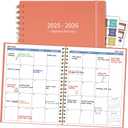 Monthly Planner 2025-2026 (7.4'' x 9.6''), Calendar Planner 2025-2026, 18 Months Academic Planner from Jan 2025-Jun 2026, Pink