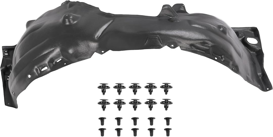 Driver Side Front Fender Liner Inner Panel Compatible with 2018-2024 Toyota Camry SE XSE TRD Replacement for 5387606320 TO1248214 w/o Insulation Foam Wheel Liner Splash Shields Guard