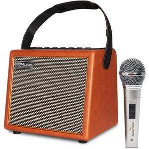 Coolmusic Professional Karaoke Machine with 1 Microphone, Portable Bluetooth Speaker with OTG Supports USB, AUX, Rec, TWS, Part for Adults/Children