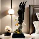 16.9 Inch Large Bald Eagle Statue Resin Sculpture Frgurine Gift for Home Decor Office Living Room Desktop Display Decorative Decoration