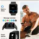 Tensky Smart Watch for Men/Women Android & iPhone, Alexa Built-in, 1.8" Touch Screen Fitness Tracker with Answer/Make Calls, 3ATM Waterproof Heart Rate/Sleep/SpO2 Monitor, Pedometer, 100+ Sport Modes
